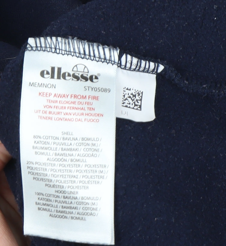 Ellesse Womens Blue Pullover Hoodie Size 18 Logo Sports Casual