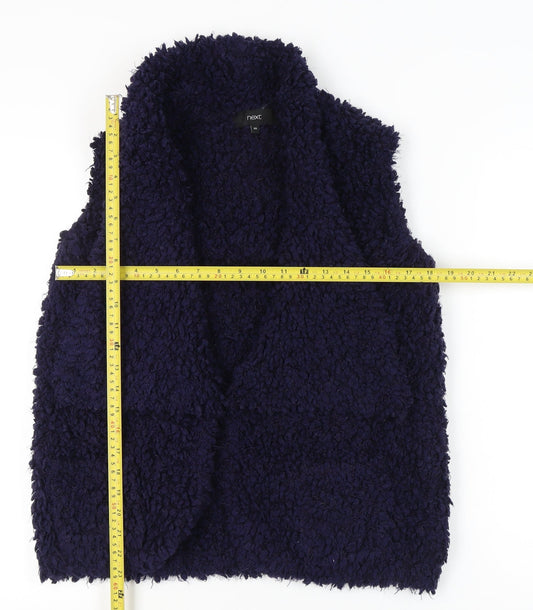 Next Women’s Blue XS Waistcoat Fleece Sleeveless Vest