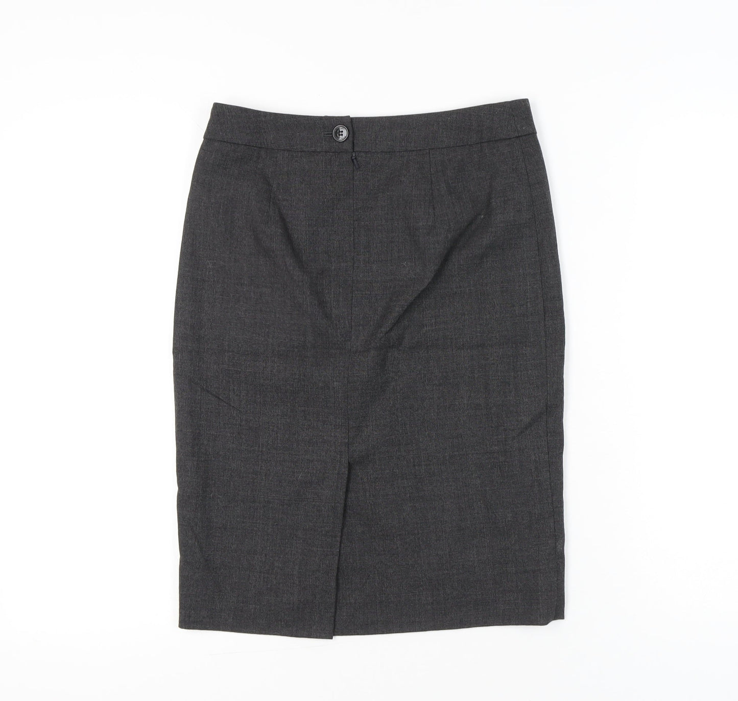 AllSaints Women's Grey Wool Blend Pencil Skirt Size 8 Workwear