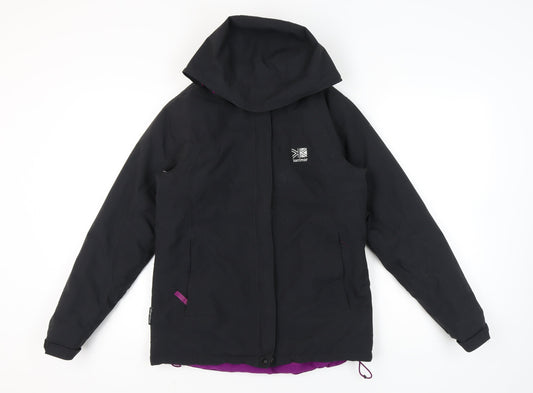 Karrimor Womens Black Hooded Puffer Jacket Size 10 Winter Coat