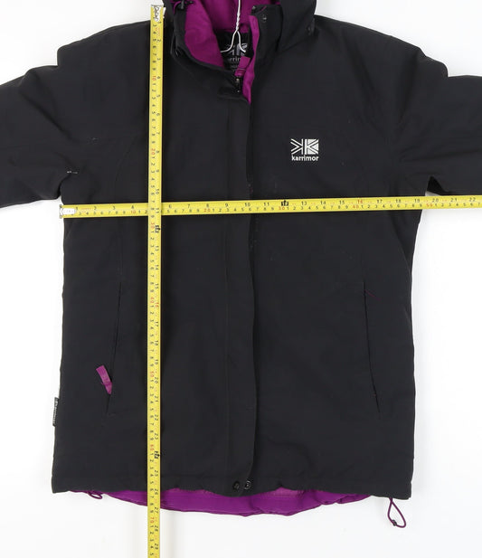 Karrimor Womens Black Hooded Puffer Jacket Size 10 Winter Coat