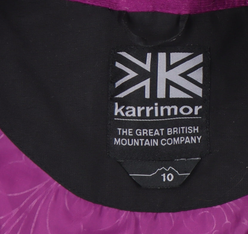 Karrimor Womens Black Hooded Puffer Jacket Size 10 Winter Coat