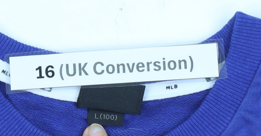 MLB Women’s Blue Hoodie Sweatshirt UK 16 Cotton LA Logo