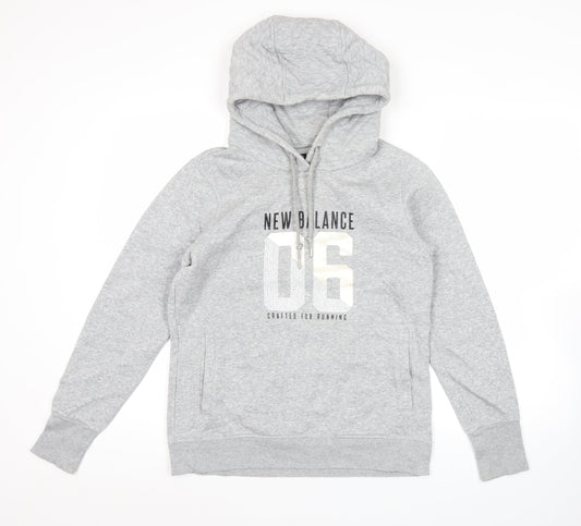 New Balance Womens Grey Hoodie Size 10 Pullover Running Sweatshirt