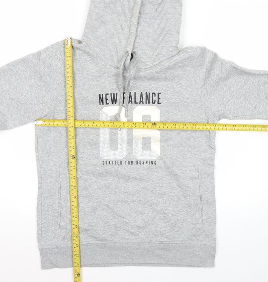 New Balance Womens Grey Hoodie Size 10 Pullover Running Sweatshirt