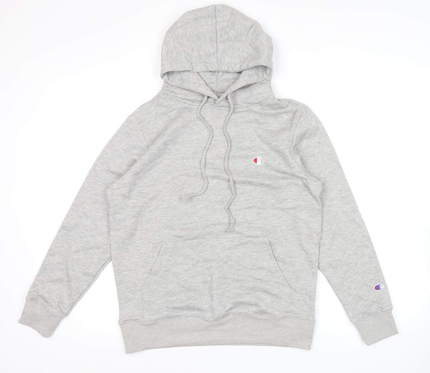 Champion Men's Grey Pullover Hoodie Medium Logo Sportswear