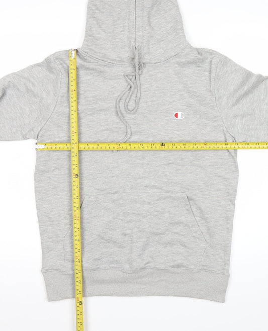 Champion Men's Grey Pullover Hoodie Medium Logo Sportswear