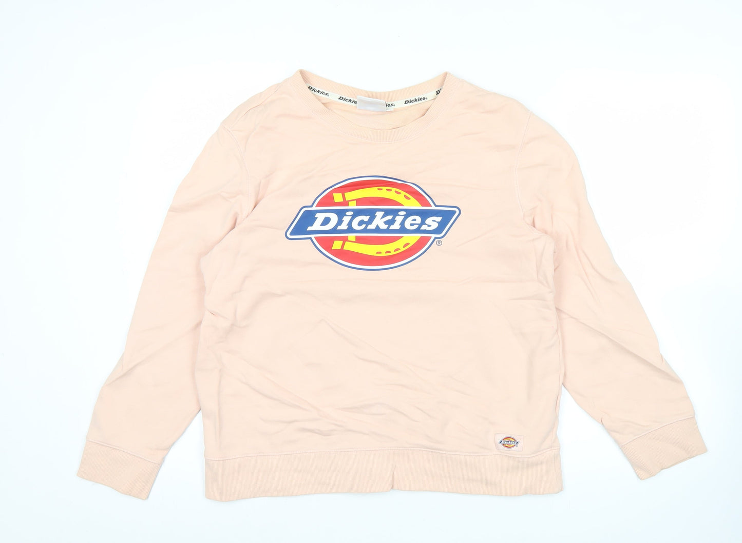 Dickies Womens Pink XL Logo Crew Neck Pullover Sweatshirt