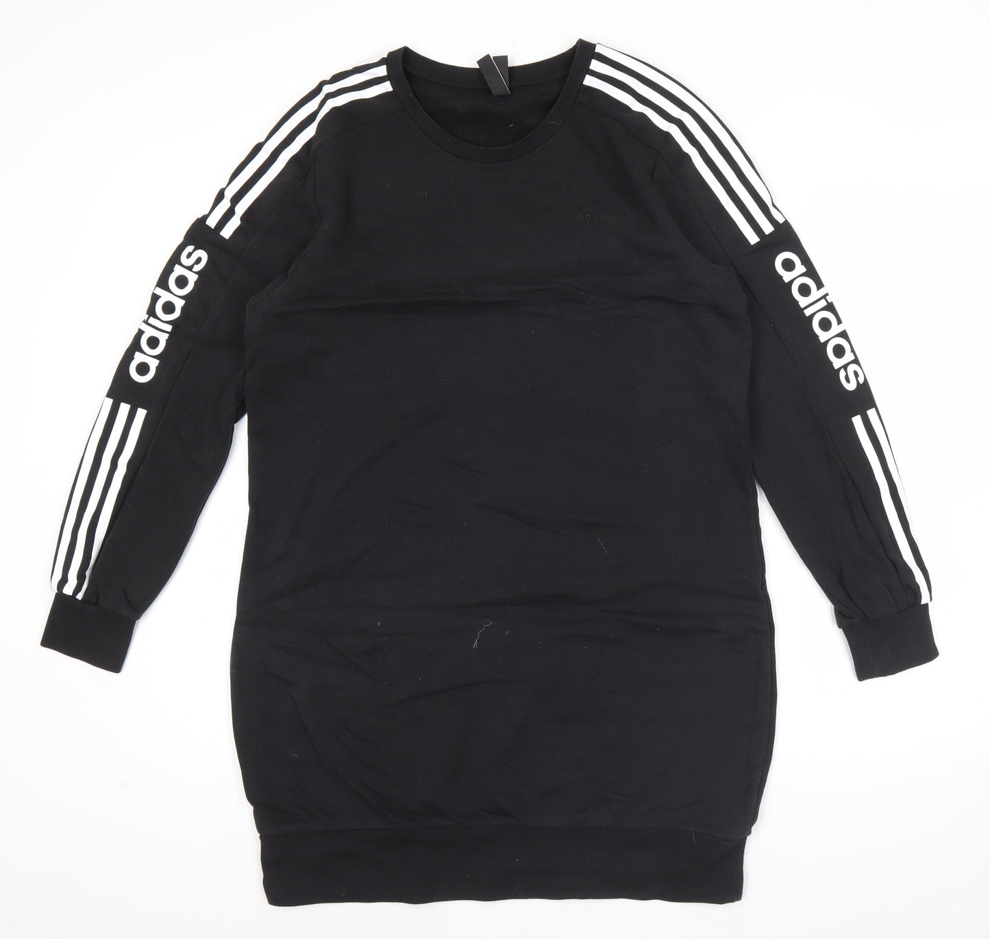 Adidas Women’s Black Tunic Sweatshirt Size 12 Logo Long Sleeve