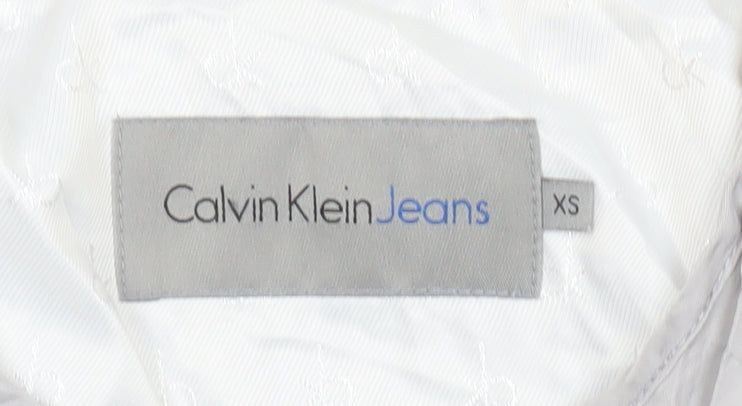 Calvin Klein Jeans Women’s Grey XS Bomber Jacket Cotton Zip