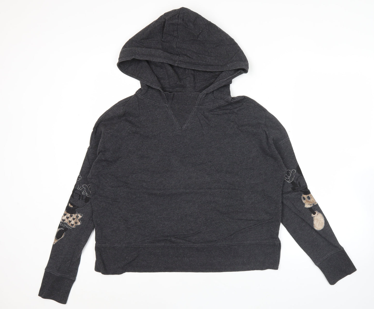 Disney GAP Womens Charcoal Hoodie XS Pullover Embroidered Love Graphic