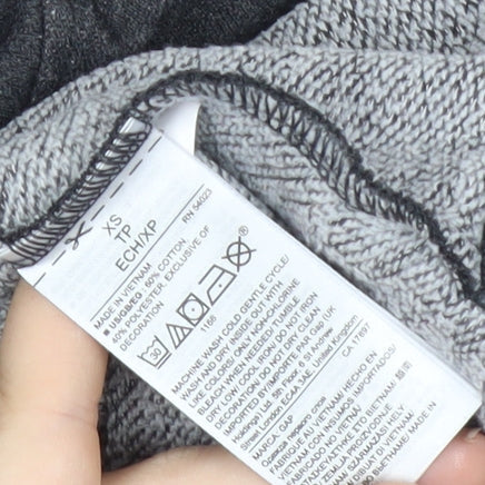 Disney GAP Womens Charcoal Hoodie XS Pullover Embroidered Love Graphic