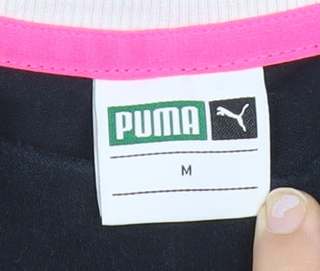 Puma Womens Black Medium Sweatshirt Crew Neck Long Sleeve Sportswear