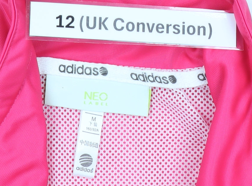 Adidas Women’s Pink Track Jacket Size 12 Full Zip Sportswear
