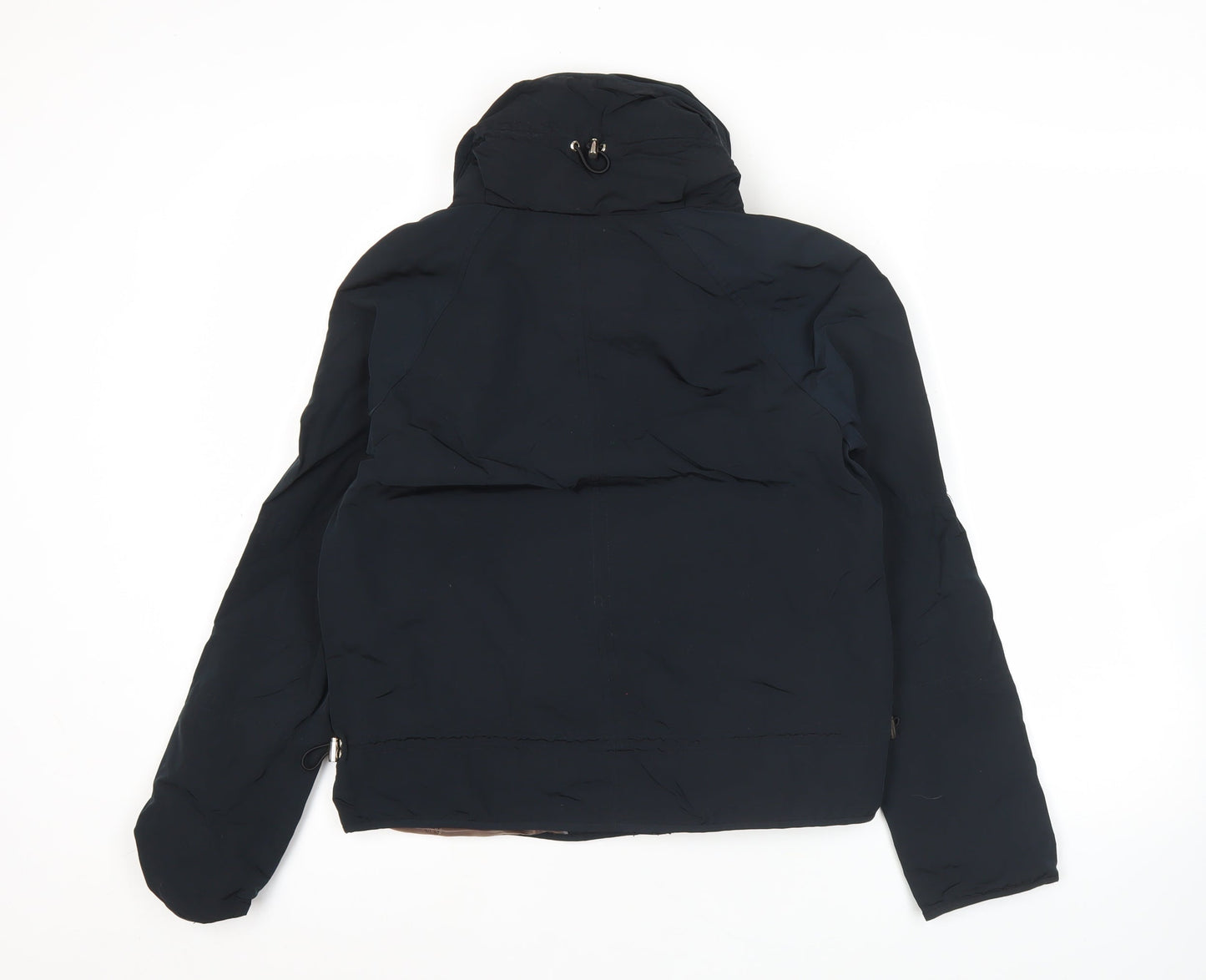 Massimo Dutti Women’s Black Hooded Puffer Jacket Size 8