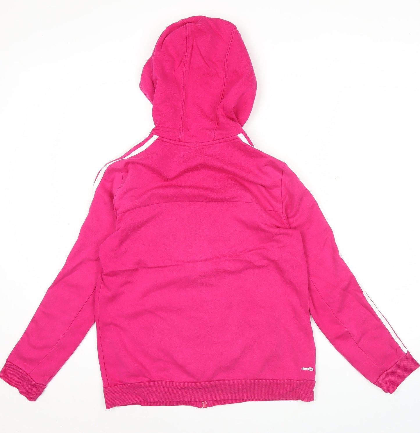 Adidas Women’s Pink Full Zip Hoodie Size 12 UK Hooded Sweatshirt