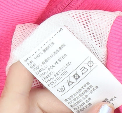 Adidas Womens Pink White Windbreaker Jacket Size 8 Hooded Colourblock