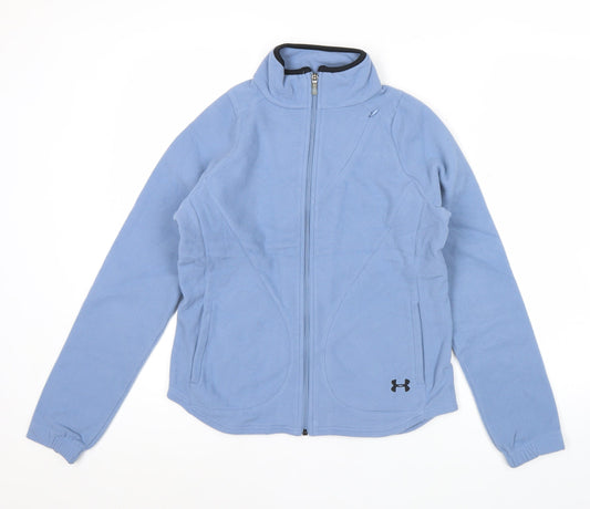 Under Armour Womens Blue XS Fleece Zip Jacket Lightweight Sportswear