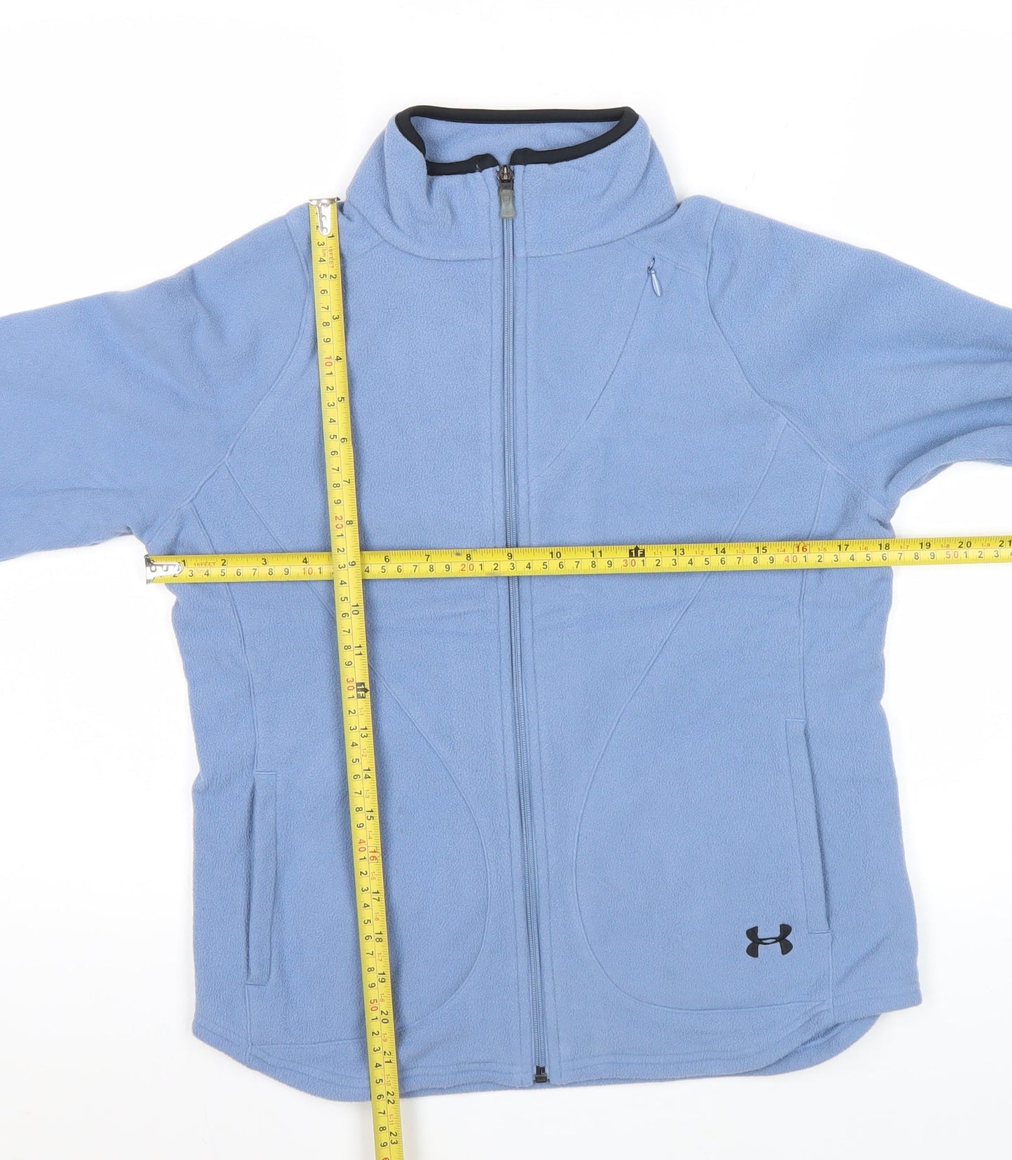 Under Armour Womens Blue XS Fleece Zip Jacket Lightweight Sportswear