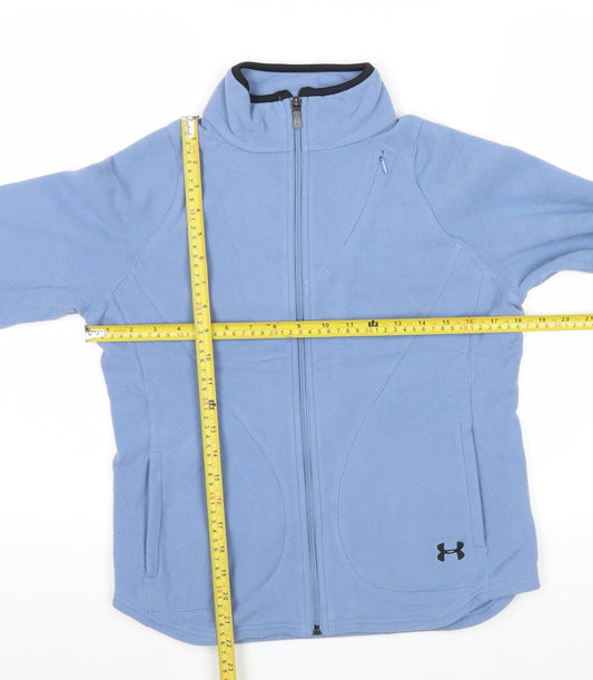 Under Armour Womens Blue XS Fleece Zip Jacket Lightweight Sportswear
