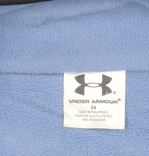 Under Armour Womens Blue XS Fleece Zip Jacket Lightweight Sportswear