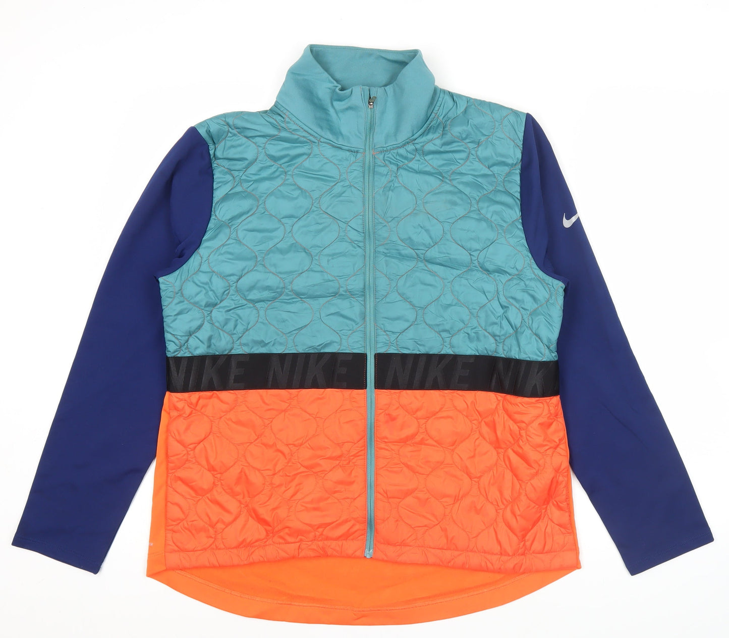 Nike Men's XL Colourblock Running AEROLAYER Jacket Blue/Orange