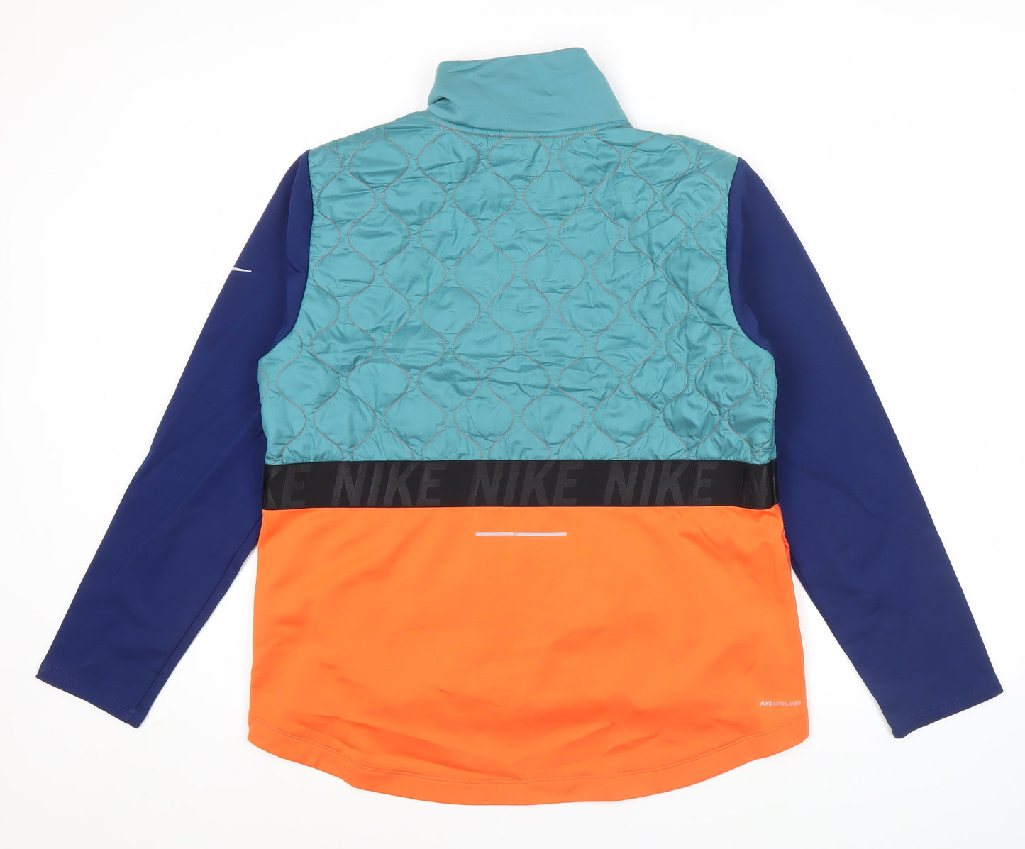Nike Men's XL Colourblock Running AEROLAYER Jacket Blue/Orange