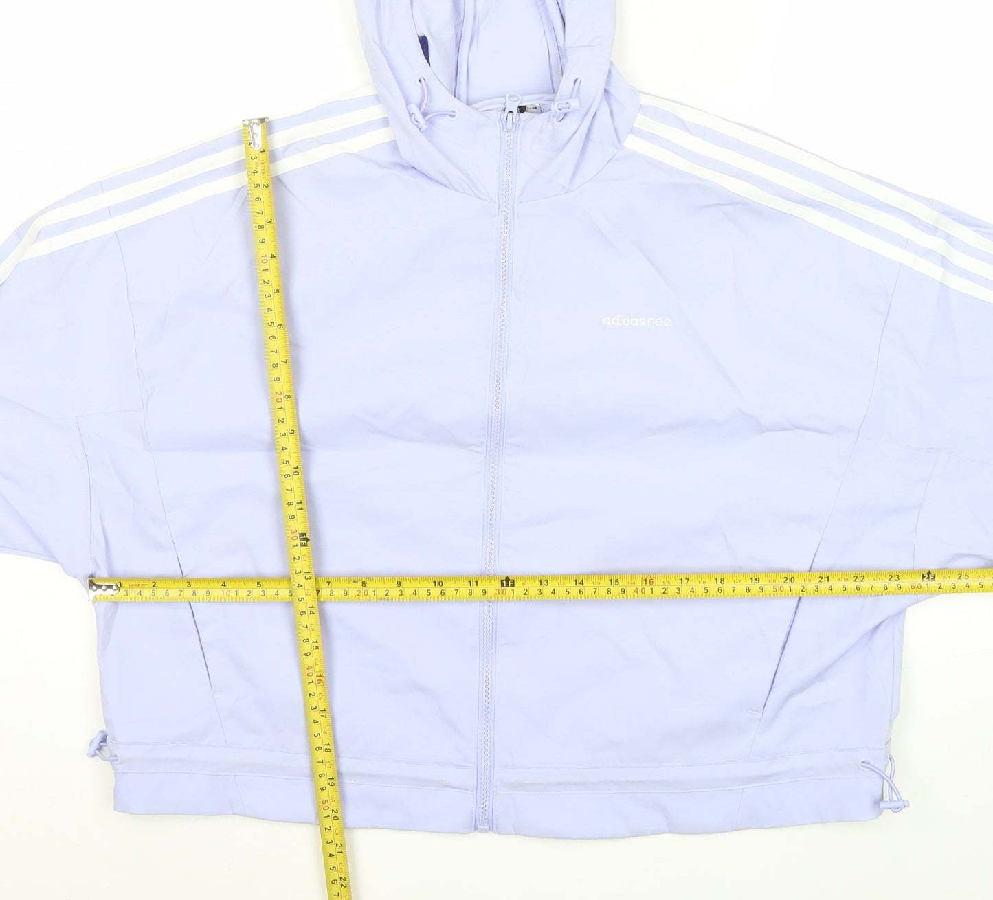Adidas Neo Women’s Purple Track Jacket Size 8 Hooded Full Zip