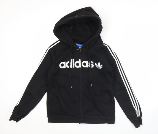 Adidas Mens Black Full Zip Hoodie M Regular Fit Sportswear