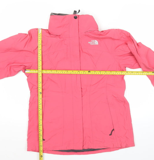 The North Face Womens Pink Waterproof Hooded Jacket Size 6