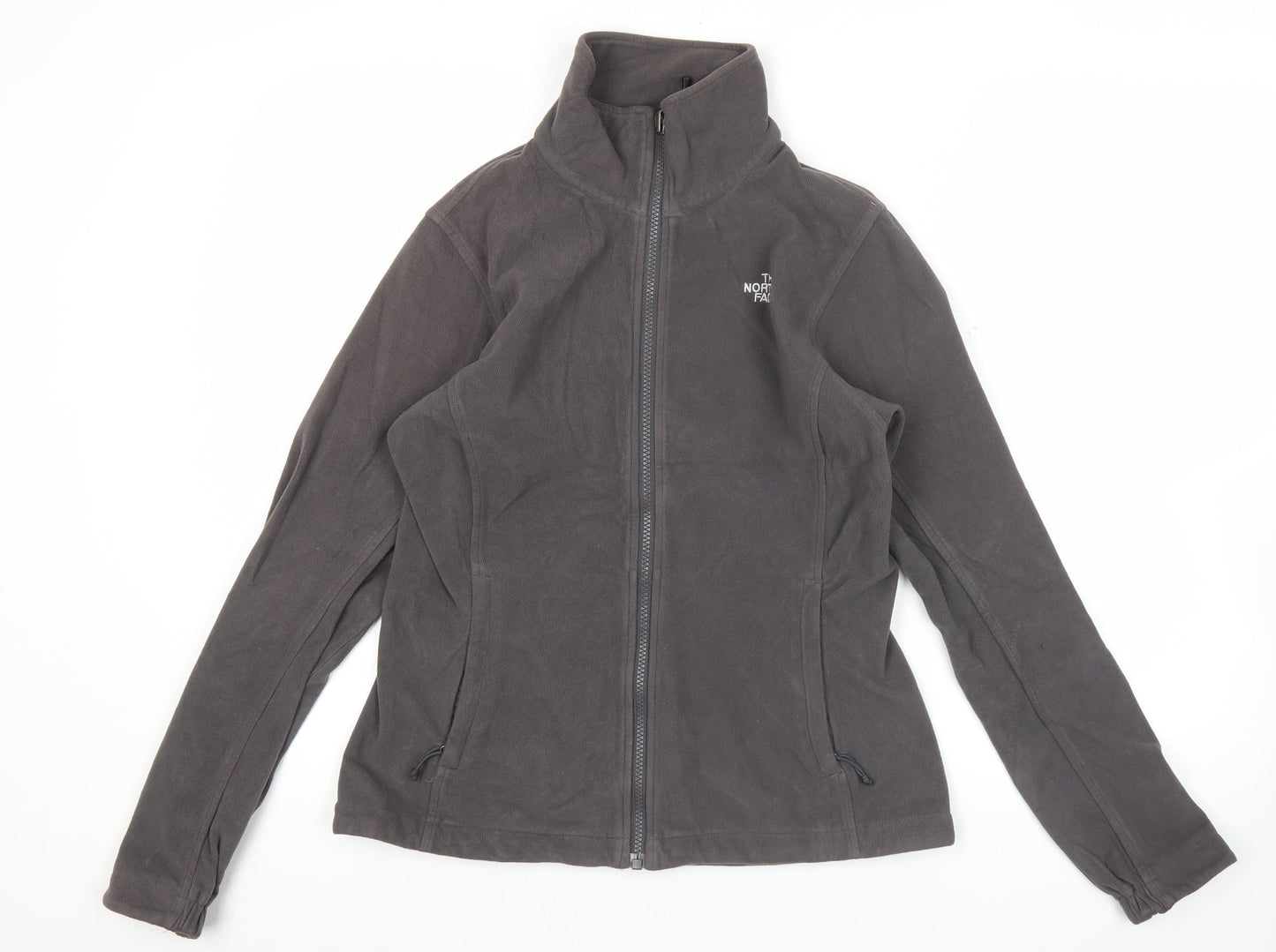 The North Face Womens Grey Fleece Jacket Size 6 Full Zip Outdoor