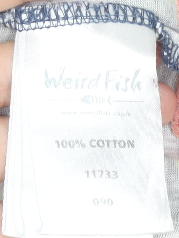 Weird Fish Womens Multicoloured Floral Cotton T-Shirt Size 20