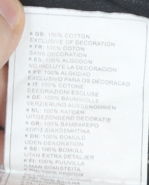 Nike Women Black Cotton Polo Shirt S Regular Fit Casual Sportswear