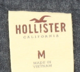 Hollister Men’s Blue Graphic Logo T-Shirt Size M Cotton Blend