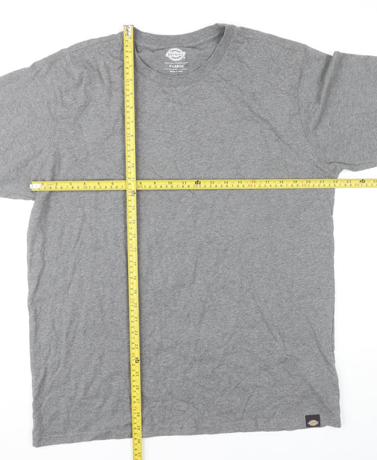 Dickies Men’s Grey XL Crew Neck Cotton Short Sleeve T-Shirt