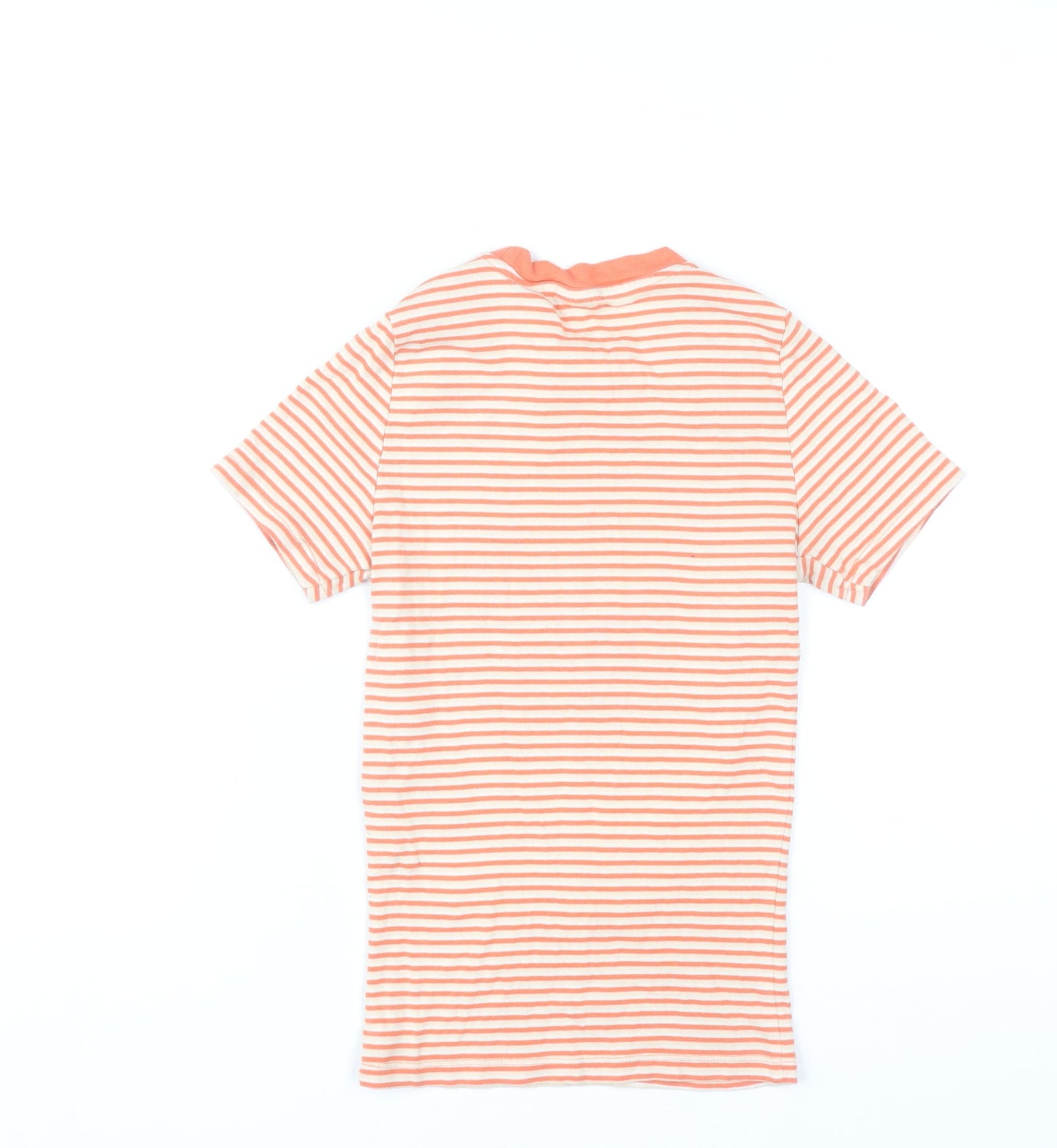 Levi's Womens Orange Striped 2XS Cotton Short Sleeve T-Shirt