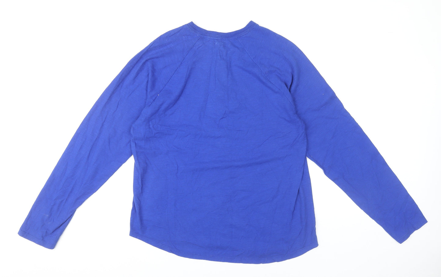 Champion Men’s Blue Long Sleeve Henley T-Shirt Size L