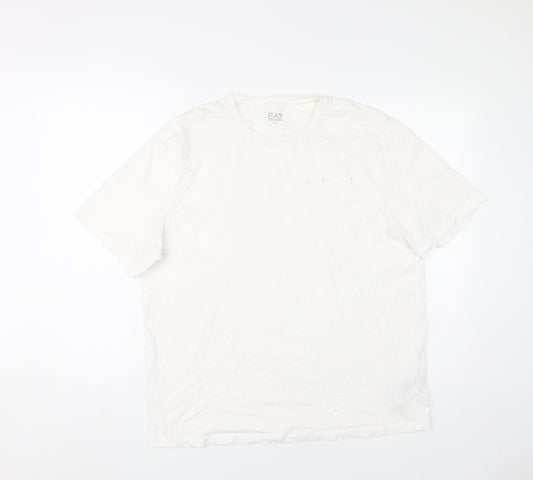 Emporio Armani EA7 Men's White L Crew Neck Short Sleeve T-Shirt
