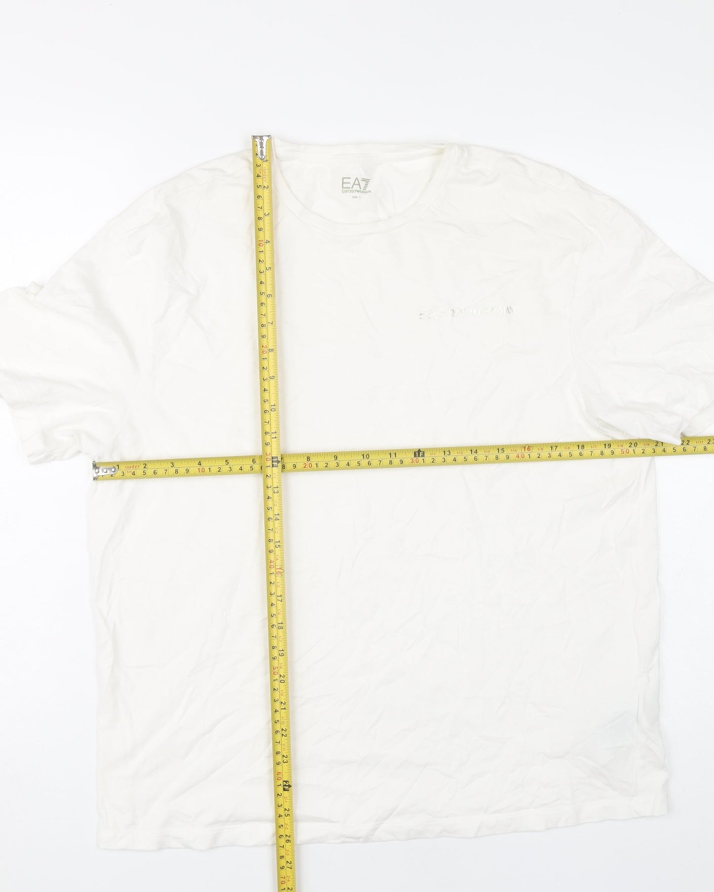 Emporio Armani EA7 Men's White L Crew Neck Short Sleeve T-Shirt