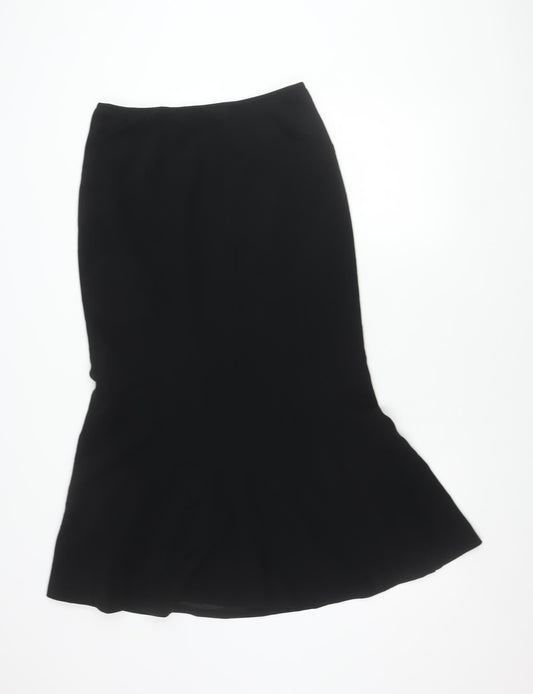 Jaeger Women’s Black Pencil Skirt UK 12 Asymmetric Lined Workwear