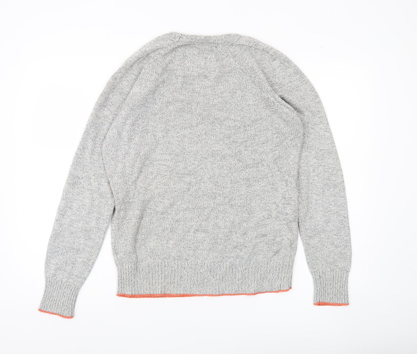 Superdry Men's Grey Cotton Crew Neck Pullover Jumper Size M