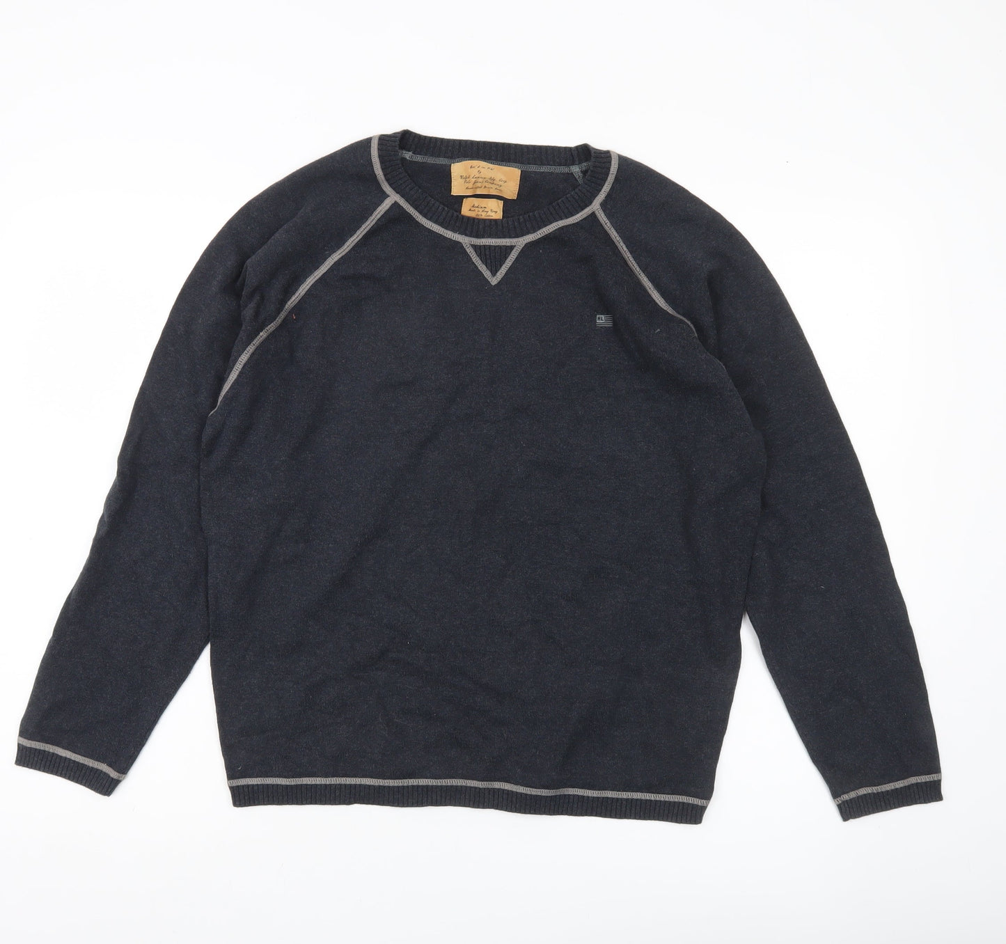 Ralph Lauren Polo Jeans Men’s Black Cotton V-Neck Jumper Size M