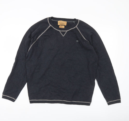 Ralph Lauren Polo Jeans Men’s Black Cotton V-Neck Jumper Size M