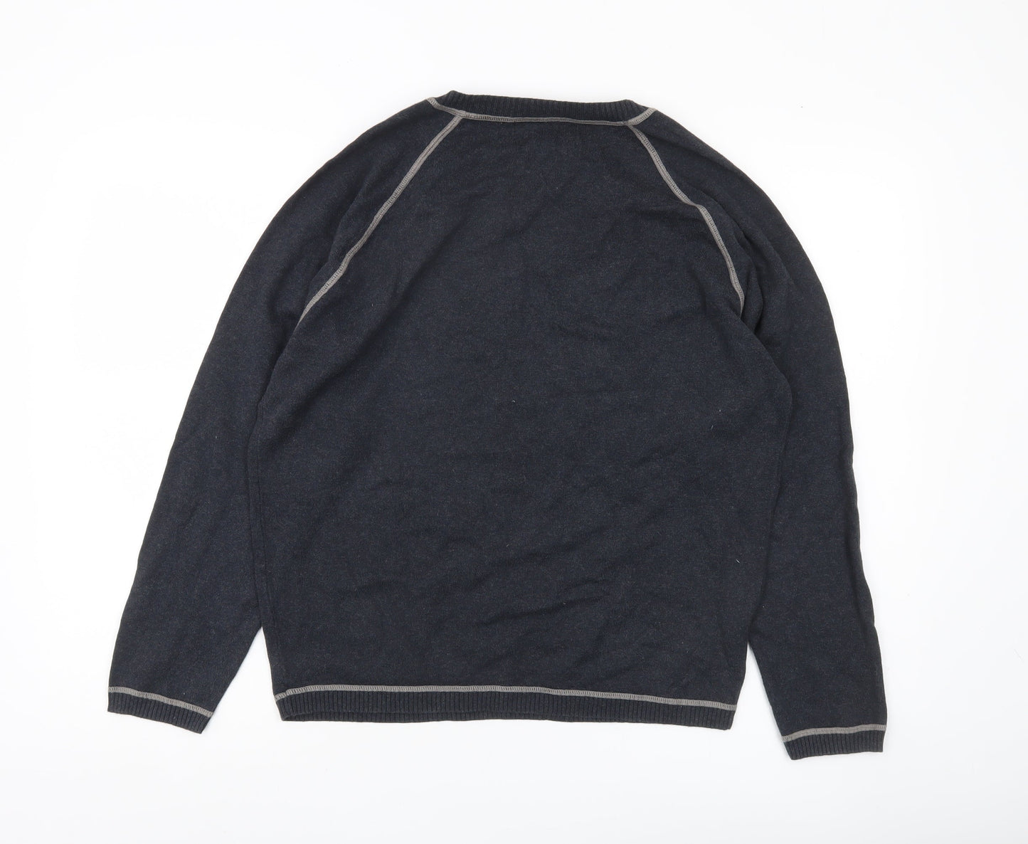 Ralph Lauren Polo Jeans Men’s Black Cotton V-Neck Jumper Size M