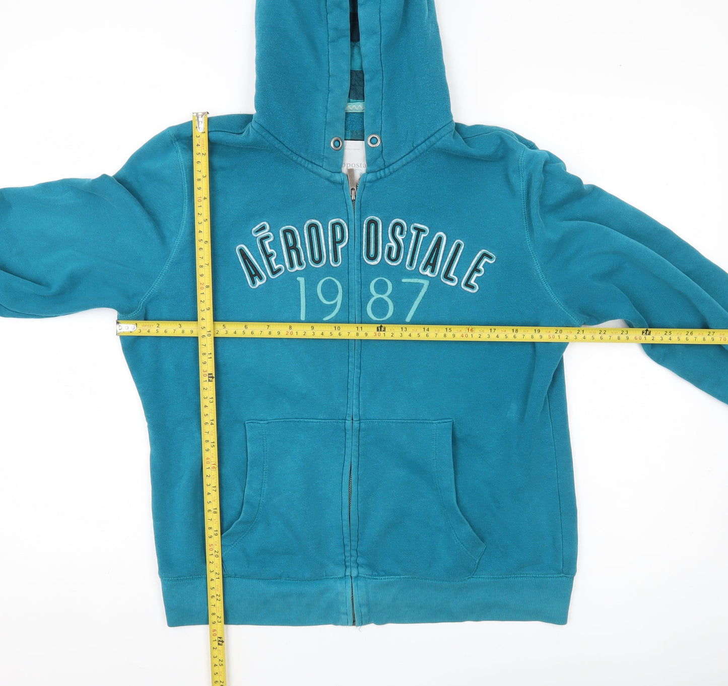 Aeropostale Women’s Blue Full Zip Hoodie XL Cotton Blend Casual