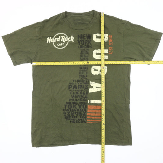 Hard Rock Cafe Dubai Men's Green L Graphic Print T-Shirt