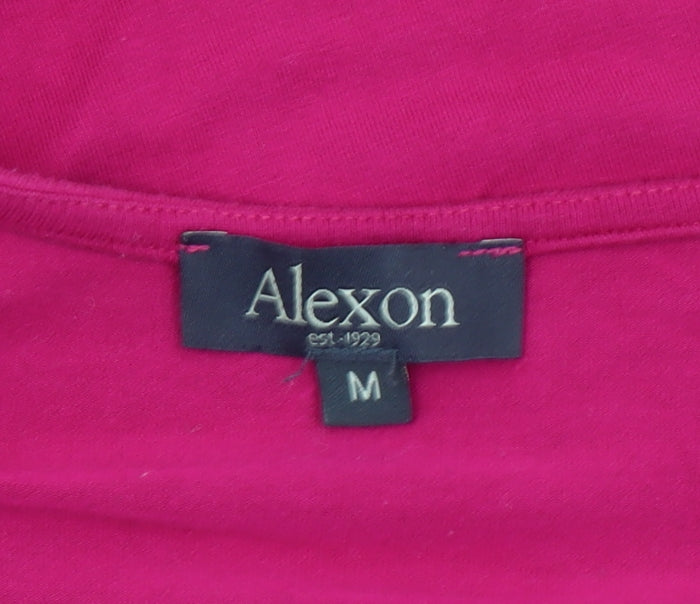Alexon Womens Pink Sweetheart Neck Stretch Jersey Top Size M