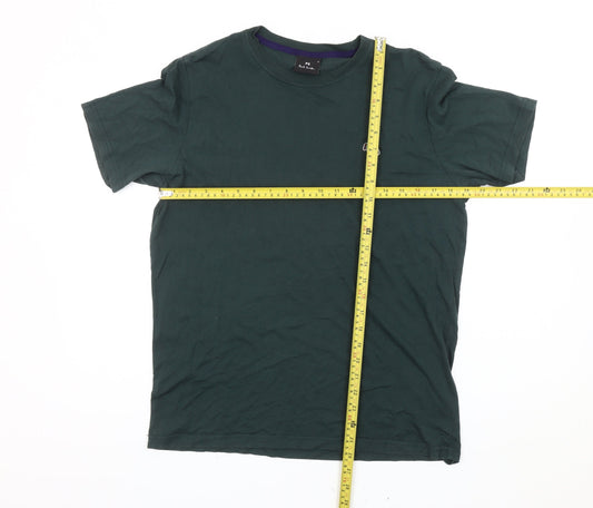 Paul Smith Men’s Green Cotton Crew Neck Short Sleeve T-Shirt M