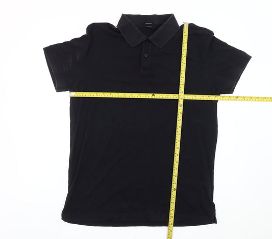 Hugo Boss Men's Black 2XL Pima Cotton Polo Shirt