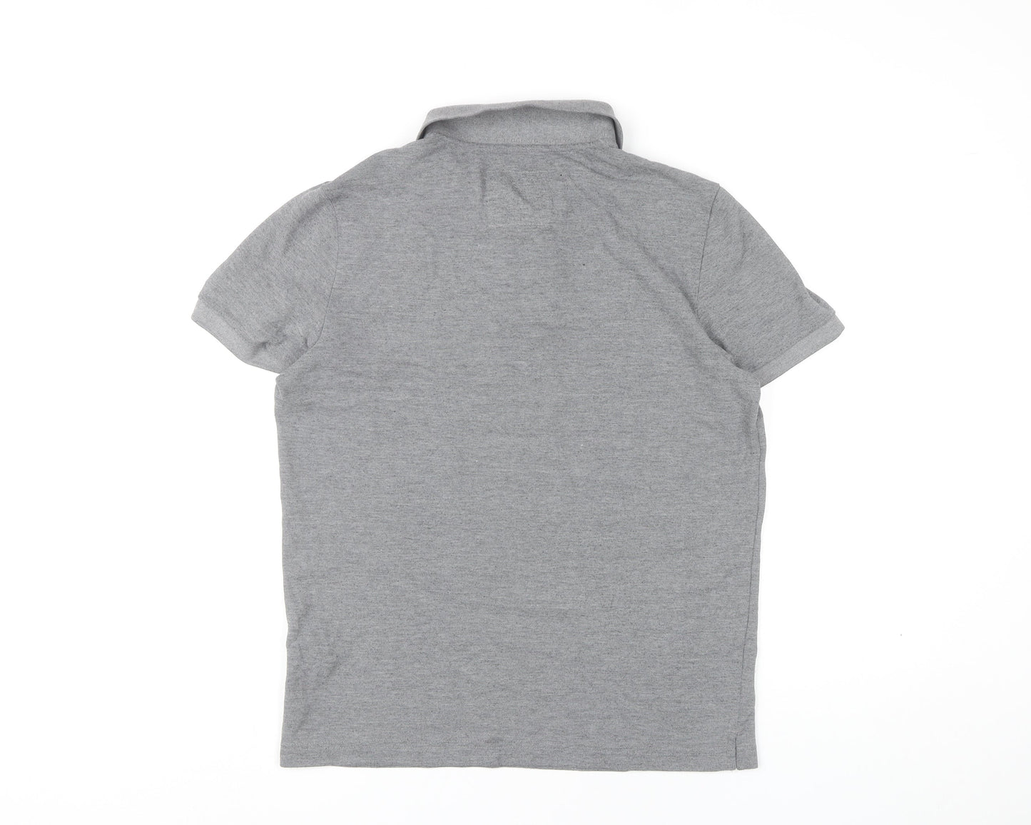 Hollister Men’s Grey Slim Fit Polo Shirt Size M Cotton Blend